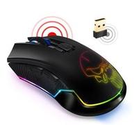 Souris sans fil pour gamer ELITE-EM20 - droitier - capteur optique 4800dpi - 6 boutons programmables - rétro-éclairage RGB G