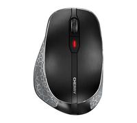 CHERRY Souris sans fil MW 8C Ergo – Repose-pouce ergonomique, Bluetooth/2,4 GHz, Rechargeable, Noir