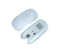 Souris sans Fil Rechargeable Compatible Bluetooth Souris Ergonomique Portable et silencieuse pour iPad Ordinateur Portable Tablet Phone Souris de Jeu pour Le Bureau Largement Compatible (White)