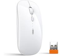 Souris Sans Fil Rechargeable, Energie De La Batterie Visible, Ultra Mince 2.4G Silence Optique 1600 Dpi, Pour Ordinateur