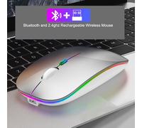 Souris sans fil Rechargeable LED souris Bluetooth souris sans fil Bluetooth pour MacBook Pro Air Windows ordinateur portable souris Gamer