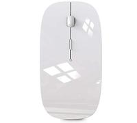 Souris sans fil rechargeable pour MacBook Pro, iPad, DPI réglable, clic muet, ABS, blanc, 114 x 58 x 20 mm