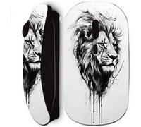 Souris sans Fil - Regal Roar Majestic Lion Tattoo Maniacase Noir Noir G