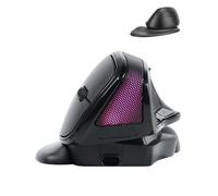 Souris sans fil réglable ergonomique pour canal carpien vertical droitier Ergo USB Souris optique sans fil pour PC, ordinateur portable, MacBook, travail, bureau, cadeau, 3600 DPI, repose-main