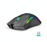 Souris Sans Fil RGB 4800DPI Rechargeable 7 Boutons 10m Compatibilité Universelle Noir YONIS