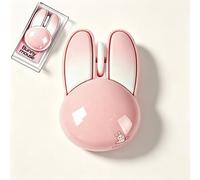 Souris sans fil rose mignonne en forme de lapin en forme de lapin portable silencieuse légère et silencieuse USB optique sans fil pour PC, ordinateur portable, Mac, MacBook Pro, ordinateur de bureau,