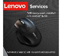Souris sans fil silencieuse Lenovo N230 2,4 GHz 2,4 G Latence ultra-faible Réponse rapide Autonomie ultra-longue Conception ergonomique pour bureau et entreprise Taille UniqueUnicolorePolypropylène