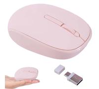 Souris sans fil, silencieuse, portable, légère, petite souris optique sans fil double interface (Type-C + USB-A), Plug and Play, 3 boutons pour téléphone portable, tablette, ordinateur portable