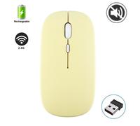 Souris sans fil silencieuse pour tablette,modèle Dula,aste,compatible Bluetooth,iPad,Samsung,Huawei,ordinateur portable,2.4G - Type yellow 2.4G