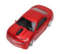 Souris sans Fil, Souris de Voiture de Course Créative avec Lumière LED, Capteur Optique 1600 DPI, Mode Veille Automatique, Mini Récepteur USB, Souris de Jeu pour Ordinateur (Rouge)