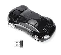 Souris sans Fil, Souris sans Fil Portable en Forme de Voiture 2.4G, Souris de Jeu Optique Professionnelle Ergonomique (Noir)