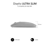 Souris sans fil - SUBBLIM - Dual Flat - Bluetooth et USB - Batterie rechargeable - 1600 DPI