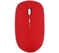 T'nB RUBBY - Souris - ergonomique - optique - 3 boutons - sans fil - 2.4 GHz - récepteur sans fil USB - argent, rouge
