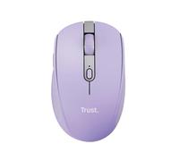 Trust Ozaa Souris sans Fil Bluetooth + 2.4GHz, Souris Silencieuse Compacte Multi-appareils, 60% de Plastiques Recyclés, Souris Bluetooth Rechargeable PC Ordinateur Portable Android Mac - Pourpre
