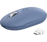 Trust Souris sans fil Seron - Molette ultra-rapide, défilement horizontal, Bluetooth + 2.4 GHz, Bleu