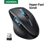 Souris sans fil UGREEN Hyper-Fast Scroll Bluetooth 5.4 2.4G ergonomique 5000 DPI pour MacBook, tablettes, ordinateurs portables, ordinateurs PC Mouse