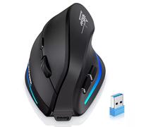 Souris sans fil Vertical Ergonomic ECHTPower Rechargeable 2.4G Optical USB Mouse pour Laptop/Desktop/PC/Macbook avec 1000/1600/2400 DPI,6