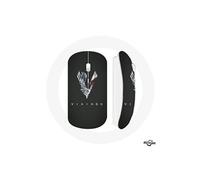 Souris Sans Fil Vikings Série Saison 6 logo V Epée Gris Fond Noir ()