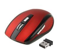 Souris Sans Fils Universelle Optique 2600 Dpi 2.4 Ghz USB Plug & Play Rouge YONIS