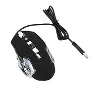 Souris Silencieuse, Large compatibilité, Souris de Jeu Filaire pour PC, Optique Ergonomique Silencieuse pour Chambre à Coucher et Bibliothèque (Black)