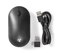 NEDIS Souris | sans Fil | 1200 DPI | Nombre de Boutons: 3 | Ambidextre, Noir