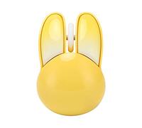 Souris silencieuse, Souris Kawaii à 3 boutons, 33 Pieds Gamme efficace pour le café des filles (Jaune citron)