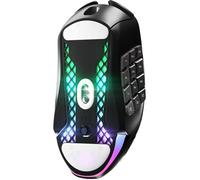 SteelSeries Aerox 9 Wireless - Souris MMO sans fil perforée - RGB - Ultra-légère et résistante à l’eau - 18 boutons - Bluetooth/2.4 GHz - Capteur optique TrueMove Air 18K DPI