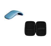 Souris tactile silencieuse sans fil Bluetooth 4.0,périphérique avec sac,souris de jeu pliable ultra fine pour ordinateur portable Microsoft - Type Blue Mouse I Bag