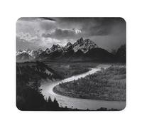 Souris Tapis Ansel Adams Les Tetons Et Le Serpent RIV Portable Tapis Souris Antidérapante Base De Table pour Gaming Ordinateur Travail 10X12In
