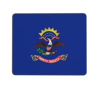 Souris Tapis Drapeau De L'État du Dakota du Nord Lavable Tapis De Souris Résistant Mousepad pour Pc Clavier Travail 10X12In