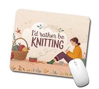 Souris Tapis Je Préférerais Tricoter Un Panier De Laine. Portable Tapis De Souris De Jeu Confort Mousepad De Bureau pour Pc Ordinateur Gaming 10X12In