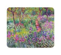 Souris Tapis Le Jardin des Iris De Claude Monet Lavable Tapis Souris Antidérapante Mouse Pad pour Gaming Travail Accessoires 10X12In