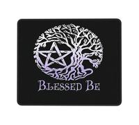 Souris Tapis Pentacle De La Déesse Sorcière De La Triple Lune Wicca Lavable Tapis De Souris De Jeu Étanche Mousepad pour Accessoires Clavier Pc 10X12In