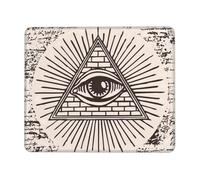 Souris Tapis Pyramide Triangulaire De L'Œil Omniscient De Dieu Étanche Tapis De Souris De Jeu Confort Mousepad De Bureau pour Gaming Travail Accessoires 10X12In