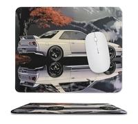 Souris Tapis R32 Reflets De Feuilles Rouges De White Mountain Confort Tapis De Souris De Jeu Antidérapante Mouse Pad pour Gamer Maison Clavier 10X12In