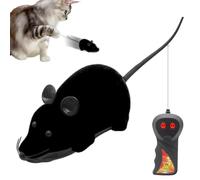 Souris télécommandée - Jouet électrique ABS - Jouet interactif pour animaux de compagnie - Avec fourrure moelleuse - Exercices amusants et d'entraînement pour chats et chiens - Intérieur et extérieur
