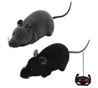 Souris télécommandée | Jouet électronique sans fil pour chat floqué quatre voies, alimenté par piles, proie mécanique qui imite le plaisir de jouer interactif pour chats et chiens, 1 pièce universelle