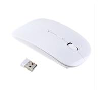 Souris Ultra Plate pour MACBOOK Air APPLE Sans Fil USB Universelle Capteur Optique 3 Boutons Couleurs (BLANC)