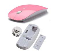 Souris Ultra Plate pour MACBOOK Air APPLE Sans Fil USB Universelle Capteur Optique 3 Boutons Couleurs (ROSE)