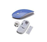 Shot Case - Souris Ultra Plate pour PC Dell sans Fil USB Universelle Capteur Optique 3 Boutons Couleurs (Couleur Bleu)