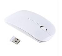 Souris Ultra Plate pour PC Sans Fil USB Universelle Capteur Optique 3 Boutons Couleurs (BLANC)
