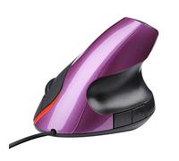 Souris USB ergonomique verticale filaire avec 5 boutons 1200 DPI souris optique colorée pour ordinateur portable Violet