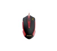Souris USB monobloc 8000 dpi LED rouge 5 boutons câble tressé rouge et noir