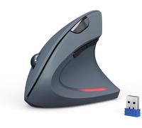 Souris Verticale, 4800 DPI Souris sans Fil Ergonomique, Protège Le Bras, Souris sans Fil 6 Boutons pour PC, Ordinateur Portable, Mac, Gris