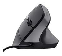 Trust Bayo II Souris Ergonomique Verticale, Silencieuse, confortable, filaire USB, 60 % de plastique recyclé- Noire