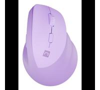 Souris Verticale Ergonomique NATEC Crake 2, 2400 DPI, Optique, RF sans fil + Bluetooth 5.2, 6 Boutons Programmables, Lavande, Compatible Windows/macOS/Android/iOS