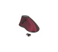 - Souris verticale - ergonomique - pour droitiers - optique - 5 boutons - sans fil - 2.4 GHz - récepteur sans fil USB - noir/rouge - Pour la vente au