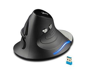 Souris Verticale F-17 Souris de Jeu sans Fil 2,4 GHz Souris Optique Ergonomique 6 Touches avec 3 DPI réglables pour Ordinateur Portable PC