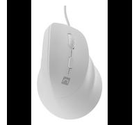 Souris Verticale Optique NATEC Crake 2 Pro 12800 DPI USB Type-A, 6 Boutons Programmables, Rétroéclairage RGB, 7000 IPS, 1000 Hz, Design Droitier Ergonomique, Blanc
