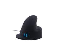 R-Go HE Mouse Ergonomic Mouse Large Left - Souris - ergonomique - pour gauchers - 5 boutons - filaire - USB - noir